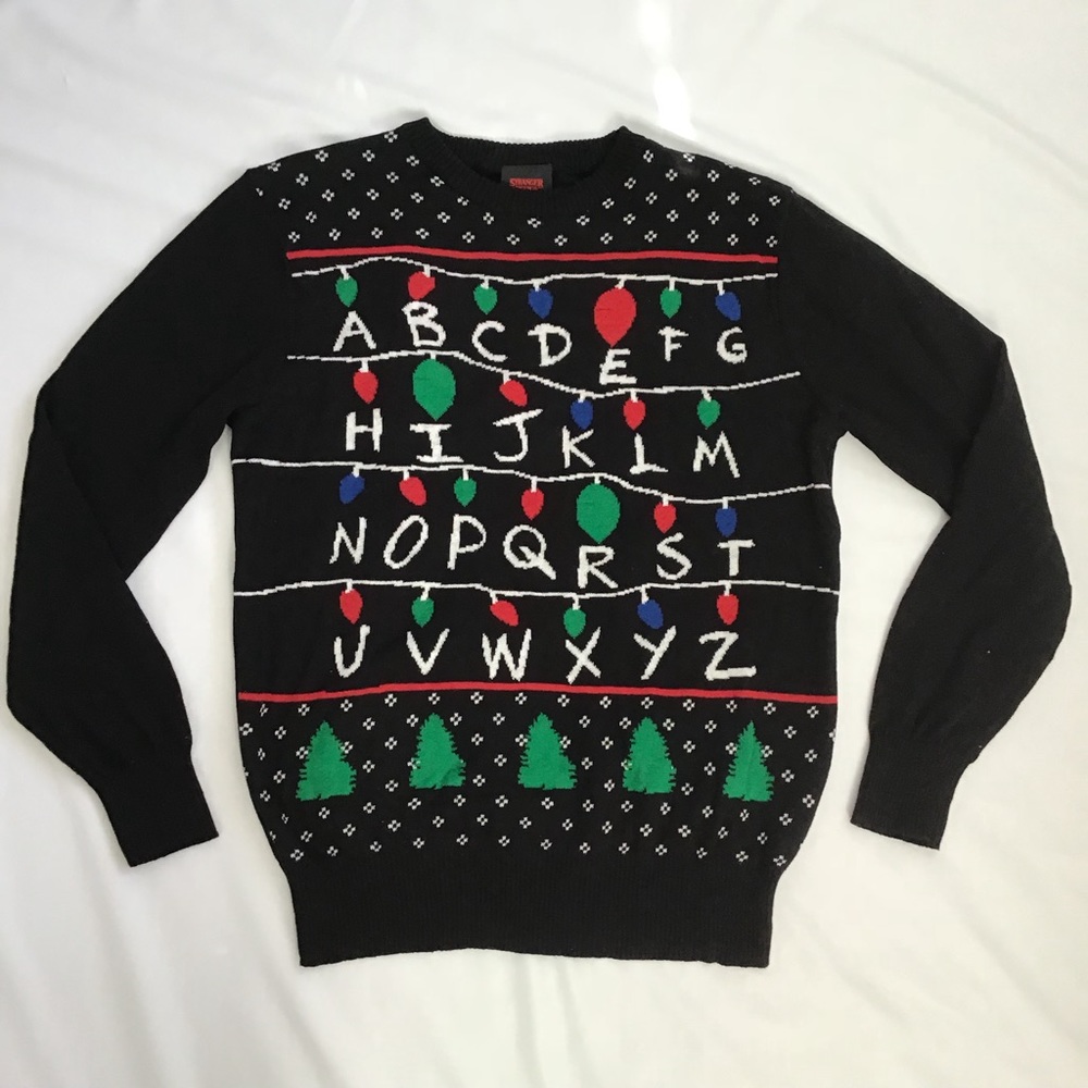 Stranger things light up christmas sweater